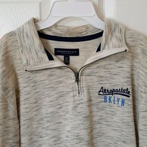 White & Gray Half Zip